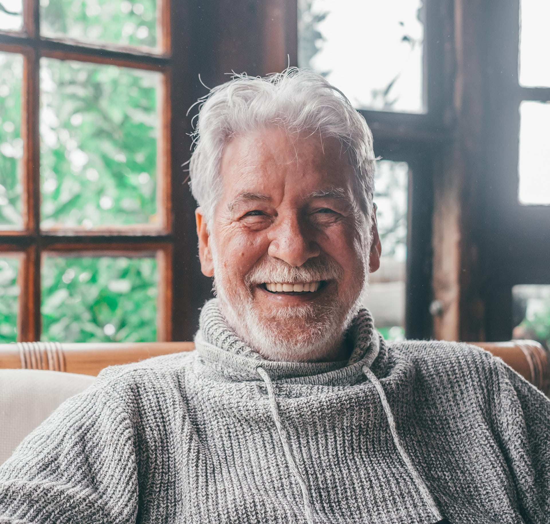 man smiling after medical dermatology teratment at rocklin dermatology